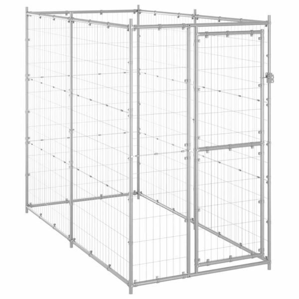 Chenil extérieur pour chiens Acier galvanisé 110x220x180 cm vidaXL 150801 Chenil extérieur pour chiens Acier galvanisé 110x220x180 cm vidaXL 150801
