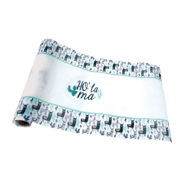 Chemin de Table Jetable «Ho’lama» 28cmx5m Bleu & Blanc Chemin de Table Jetable «Ho’lama» 28cmx5m Bleu & Blanc