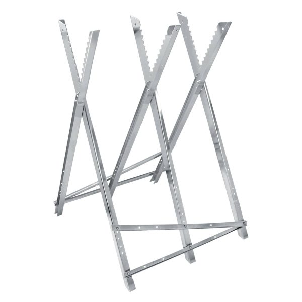 Chevalet de Sciage pour Tronçonneuse – 3 Positions- en Métal Galvanisé – Capacité de charge 150 kg – Pliable et Réglable – 83×74,5×84,5 cm Chevalet de Sciage pour Tronçonneuse – 3 Positions- en Métal Galvanisé – Capacité de charge 150 kg – Pliable et Réglable – 83×74,5×84,5 cm