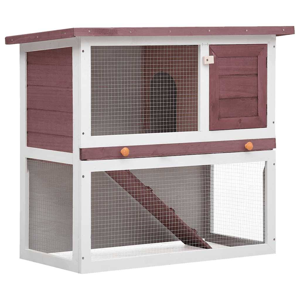 Clapier d'extérieur 1 porte Marron Bois vidaXL 170832