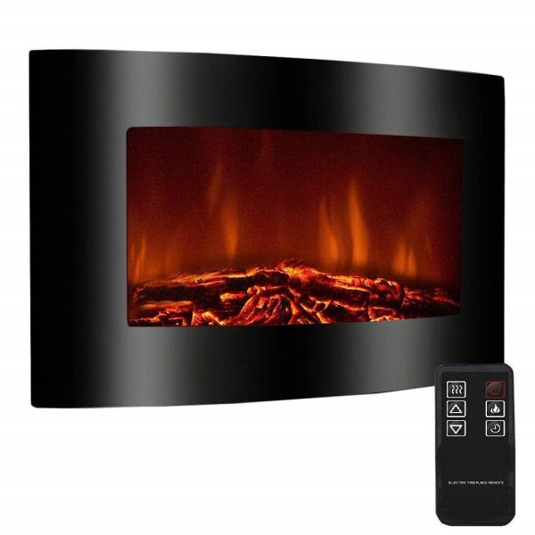 Cheminée électrique Murale Vénézia Noire 90 cm Effet Flammes Breakling Cheminée électrique Murale Vénézia Noire 90 cm Effet Flammes Breakling