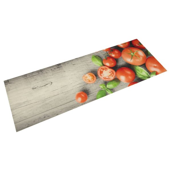 Chemin de Cuisine Velours Lavable Base Antidérapante Motif Tomates pour Sol Gris 45×150 cm – ComfortXL Outdoor Living