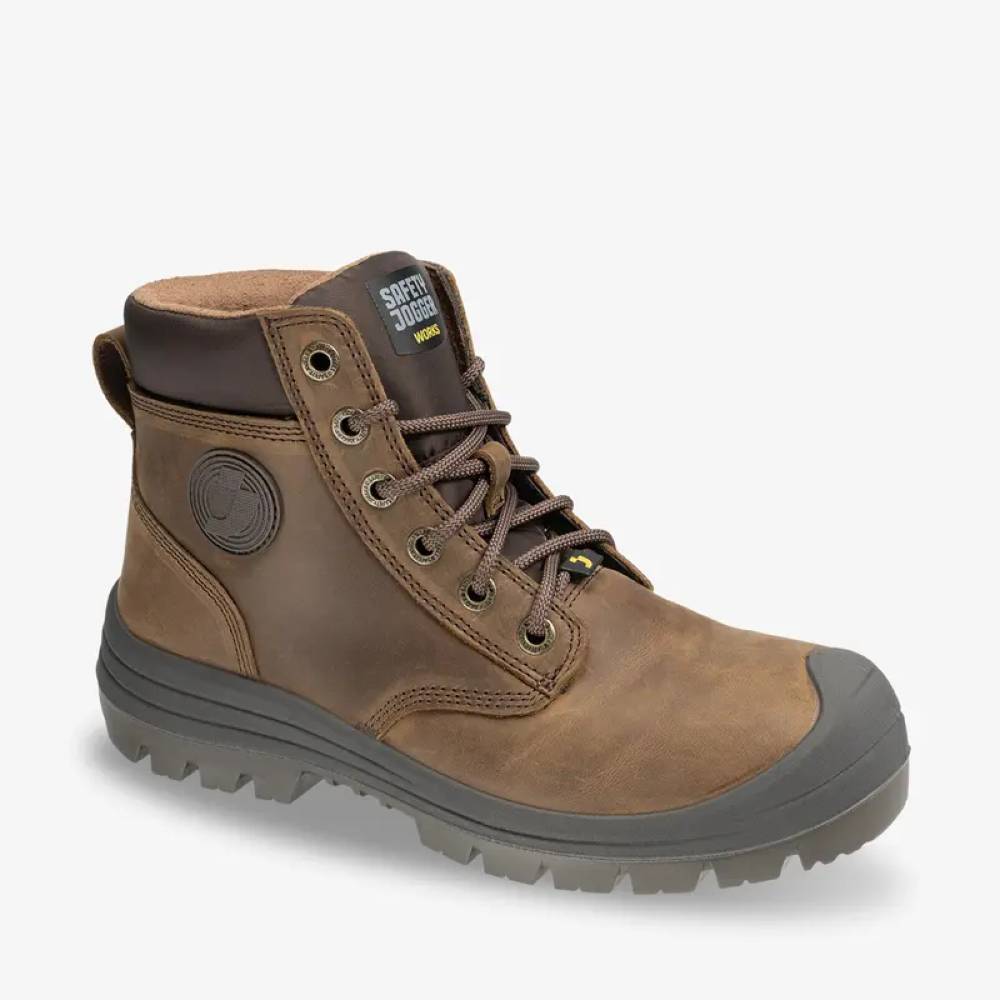 Chaussures de sécurité montantes Safety Jogger DAKAR EW S3 LEATHER Marron 45