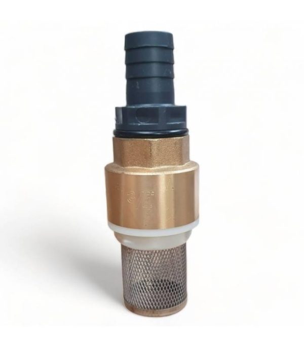 Clapet anti retour en laiton avec crépine et manchette, pour pompe – 3/4 pouce (20 mm) Clapet anti retour en laiton avec crépine et manchette, pour pompe – 3/4 pouce (20 mm)
