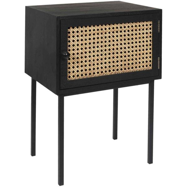 Chevet en bois 1 porte cannage Chevet en bois 1 porte cannage