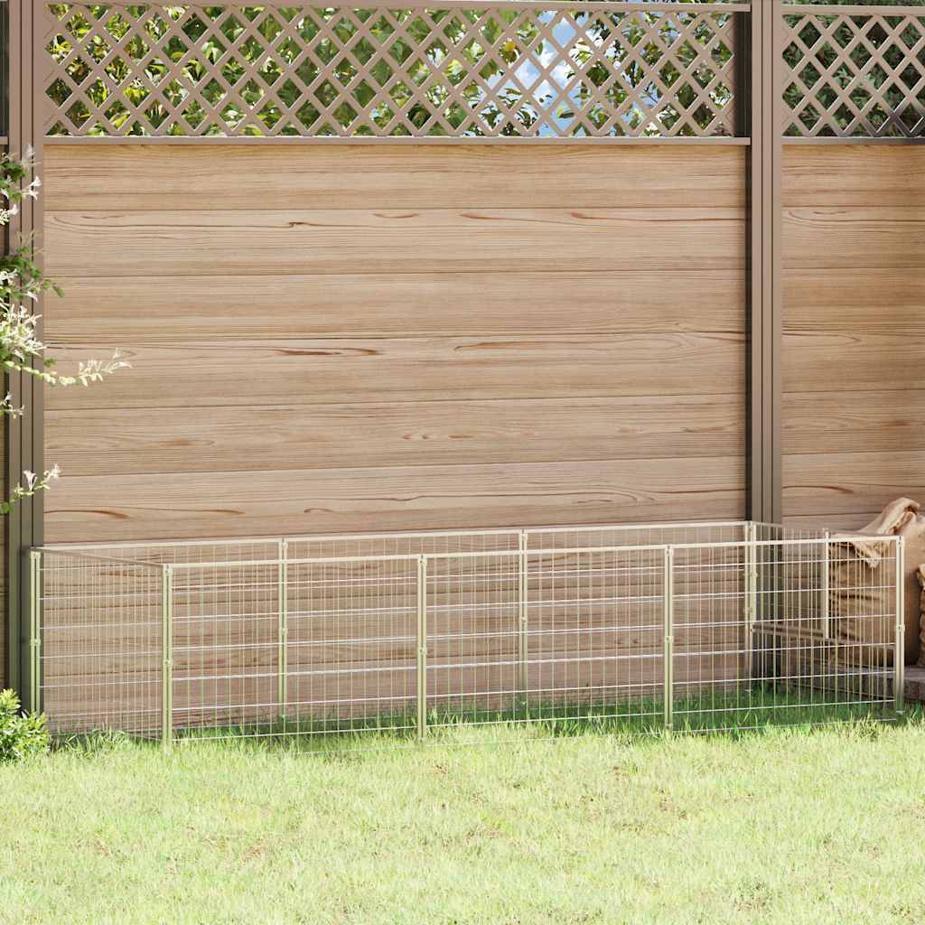 Chenil Argenté 3 m² Acier vidaXL 3082101