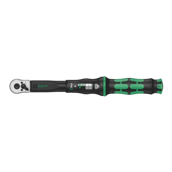 Clé dynamométrique à cliquet Click-Torque B 1, 10-50 Nm, 3/8″ x 10-50 Nm – WERA – 05075610001 WERA Clé dynamométrique à cliquet Click-Torque B 1, 10-50 Nm, 3/8″ x 10-50 Nm – WERA – 05075610001 WERA