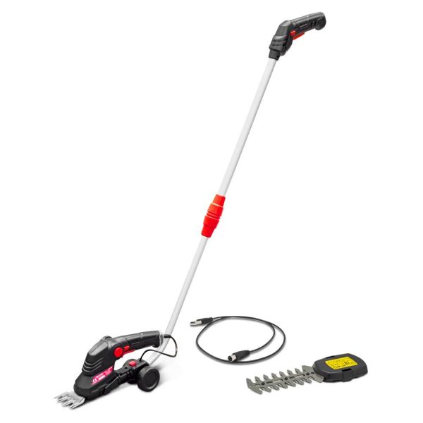 Cisaille – taille haies 3.6V lithium + manche – Batterie et cable de chargement fournis – Elem Garden