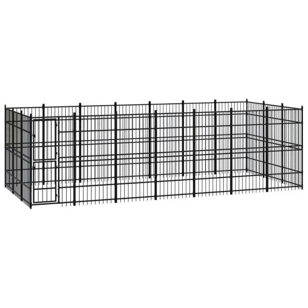 Chenil d’extérieur pour chiens Acier 19,35 m² vidaXL 3097978 Chenil d’extérieur pour chiens Acier 19,35 m² vidaXL 3097978
