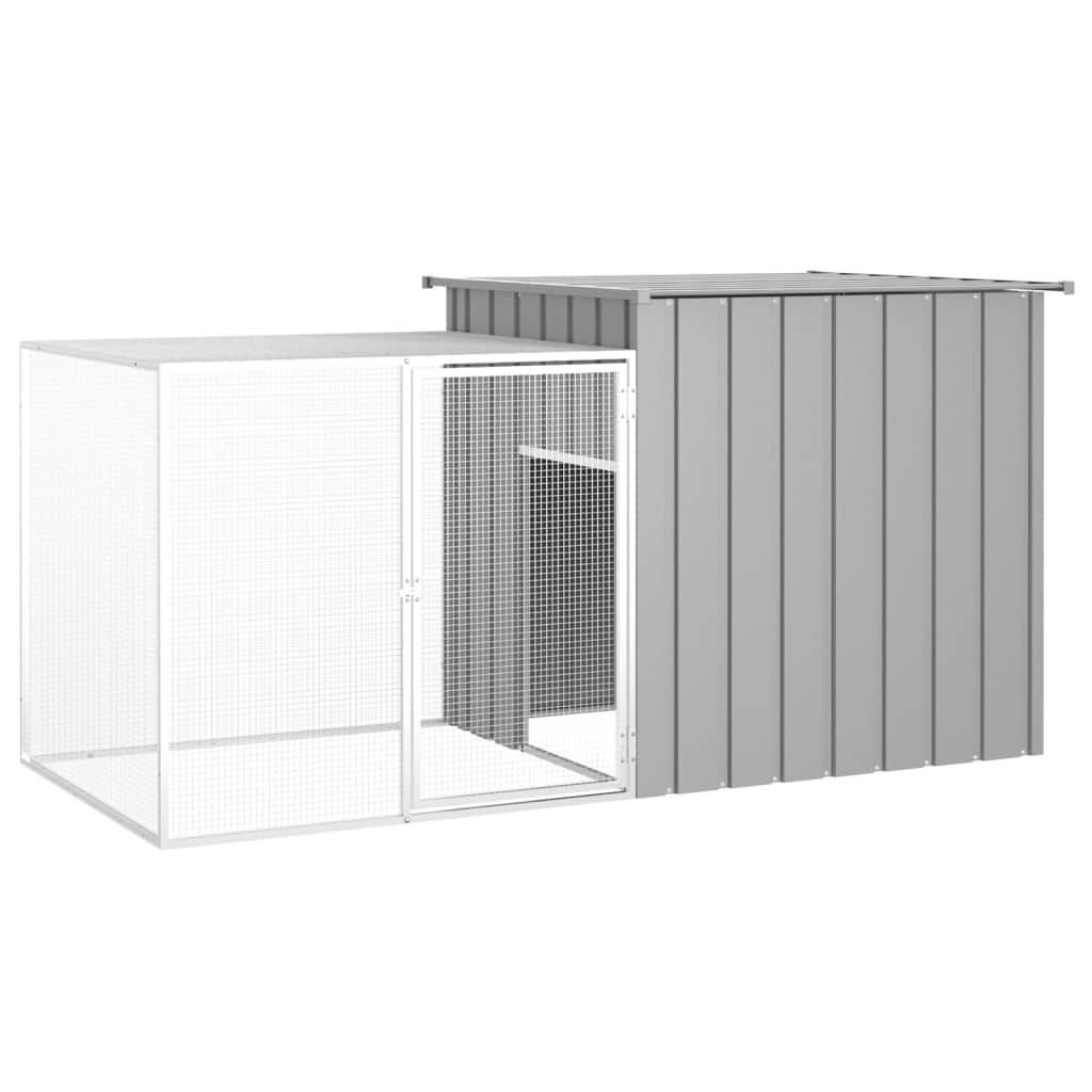 Clapier Gris 200x91x100 cm Acier galvanisé vidaXL 3155528