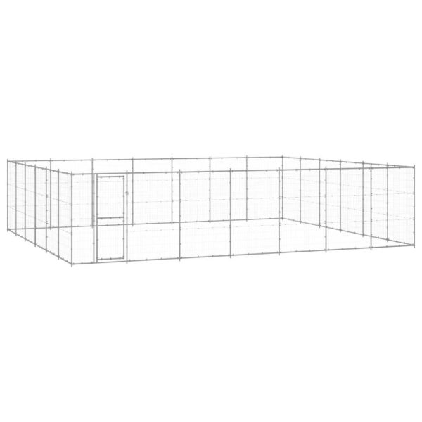 Chenil extérieur Acier galvanisé 50,82 m² vidaXL 3082330