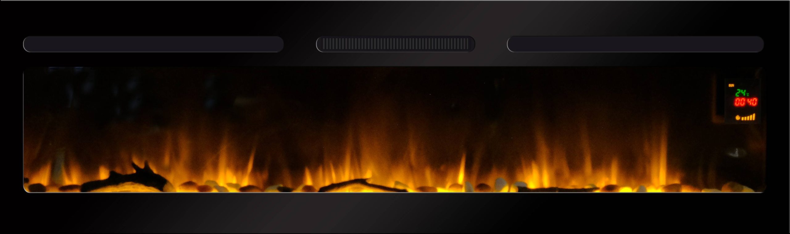 Cheminée électrique Encastrable Elysée 3XL 150 cm Effet Flammes LED Chemin'Arte