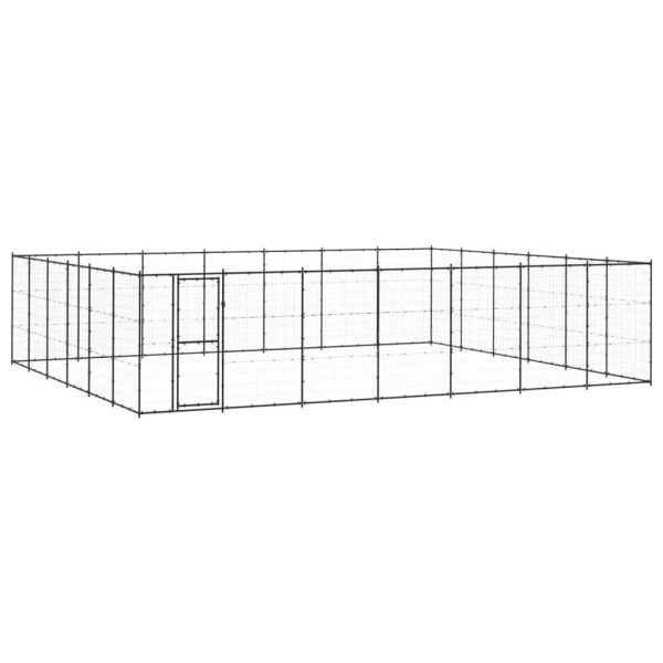 Chenil extérieur cage enclos parc animaux chien d’extérieur pour chiens acier 50,82 m² Chenil extérieur cage enclos parc animaux chien d’extérieur pour chiens acier 50,82 m²