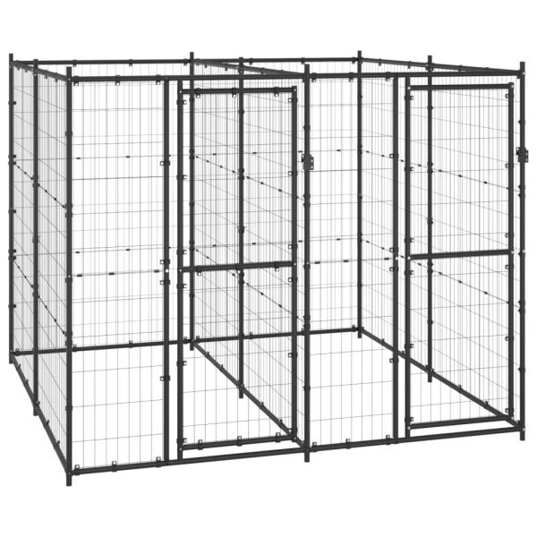 Chenil d’extérieur pour chiens Acier 4,84 m² vidaXL 3082260