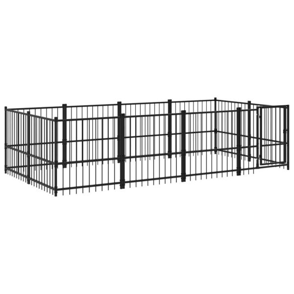 Chenil d’extérieur – Cage d’extérieur – Chenil de jardin pour chiens Acier 7,51 m²
