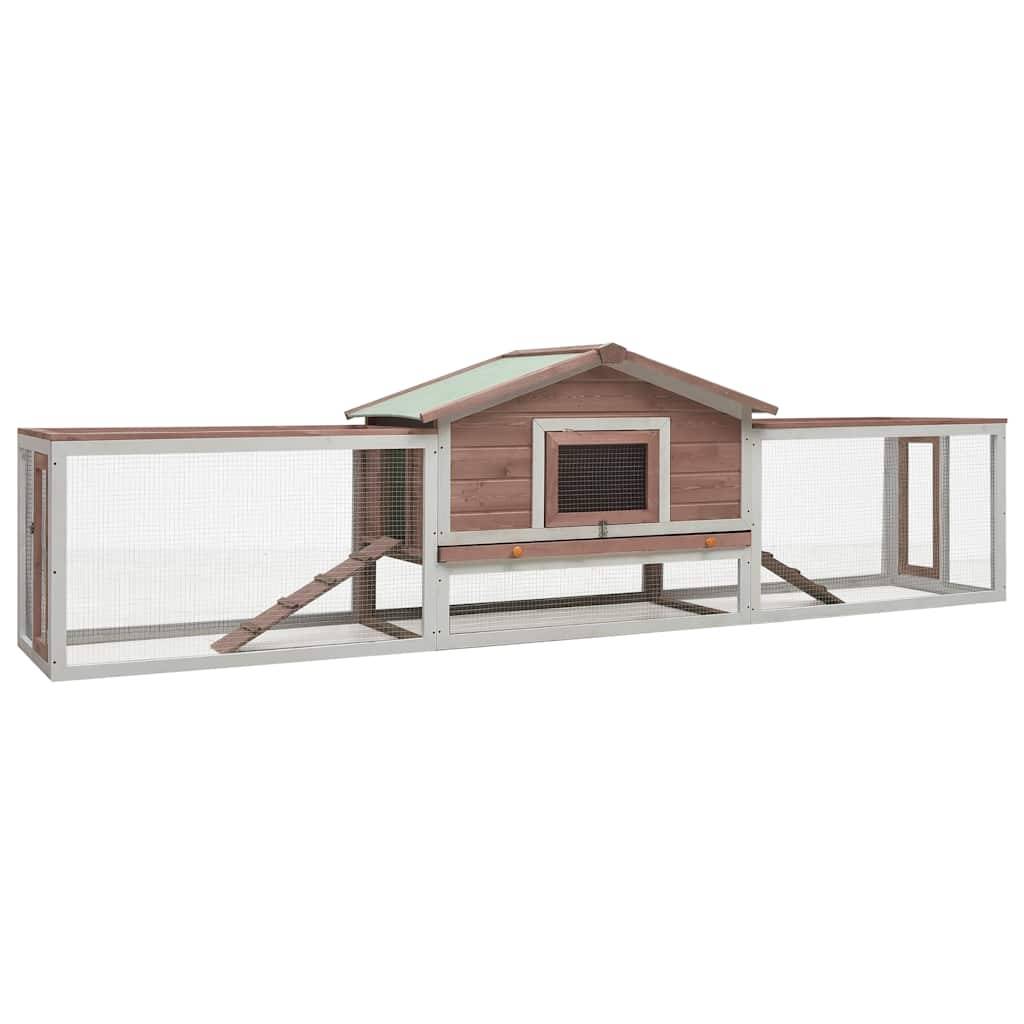 Clapier Moka 310x70x87 cm Pin massif et sapin vidaXL 170859