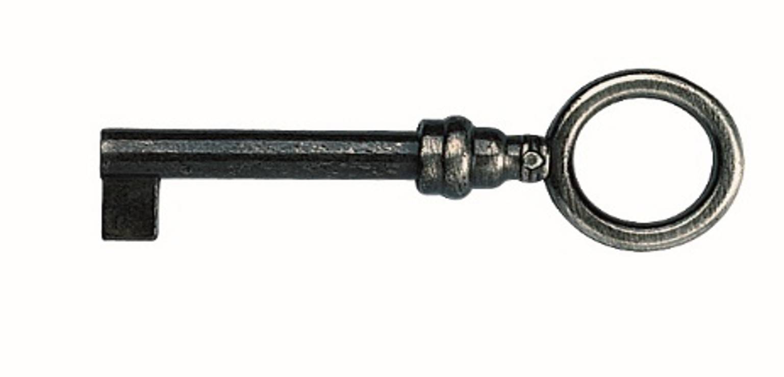 Clef X 42 ronde zamak finition vieux fer - CADAP - 1253/5V