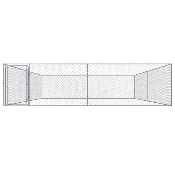 Chenil d’extérieur – Cage d’extérieur – Chenil de jardin pour chiens Acier galvanisé 4x4x1 m