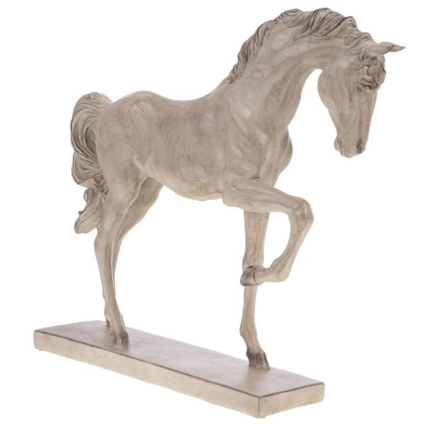 Cheval sur socle crème 55 cm Cheval sur socle crème 55 cm