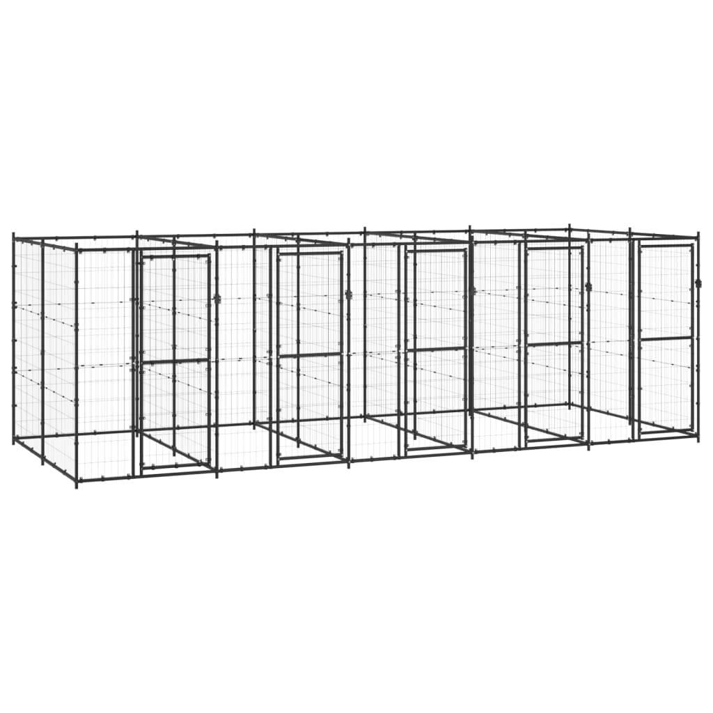Chenil extérieur Acier 12,1 m² vidaXL 3082263