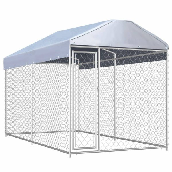 Chenil extérieur cage enclos parc animaux chien d’extérieur avec toit pour chiens 225 cm Chenil extérieur cage enclos parc animaux chien d’extérieur avec toit pour chiens 225 cm