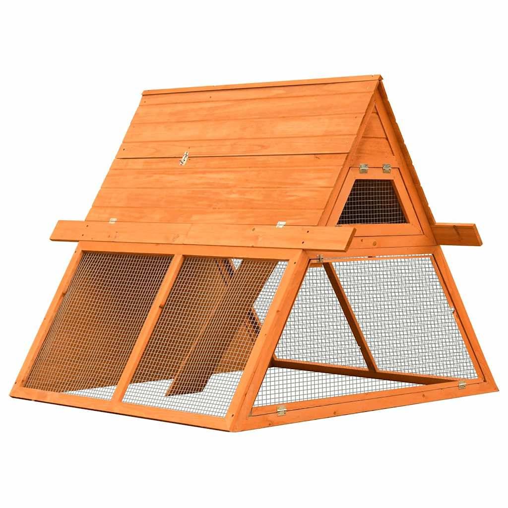Clapier Bois de pin et de sapin massif 152x128x108 cm vidaXL 170643