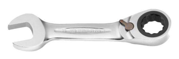 Clé mixte à cliquet courte métriques diamètre 10mm longueur 95,5mm – FACOM – 467BS.10 Clé mixte à cliquet courte métriques diamètre 10mm longueur 95,5mm – FACOM – 467BS.10