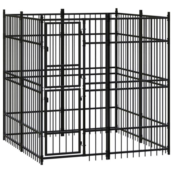 Chenil d’extérieur pour chiens Acier 3,69 m² vidaXL 3097956 Chenil d’extérieur pour chiens Acier 3,69 m² vidaXL 3097956