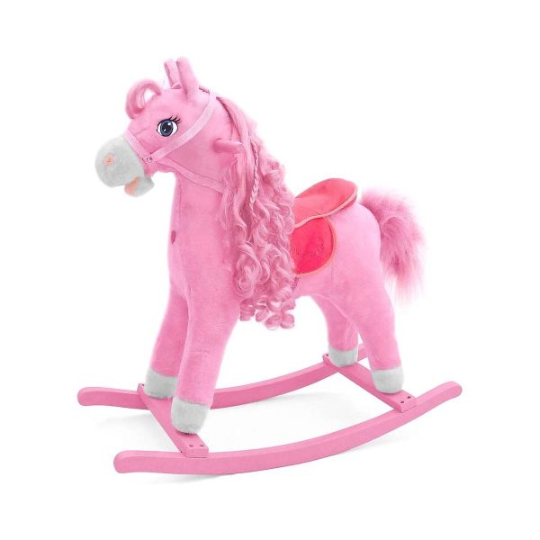 Cheval à Bascule Rose Princesse pour Enfants – Jouet en Bois Doux et Sécurisé Cheval à Bascule Rose Princesse pour Enfants – Jouet en Bois Doux et Sécurisé