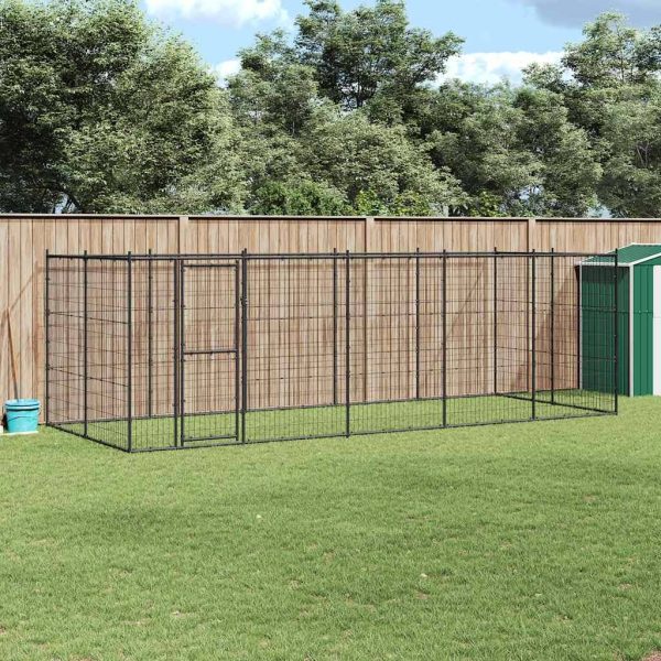Chenil extérieur Acier 12,1 m² vidaXL 3082299 Chenil extérieur Acier 12,1 m² vidaXL 3082299