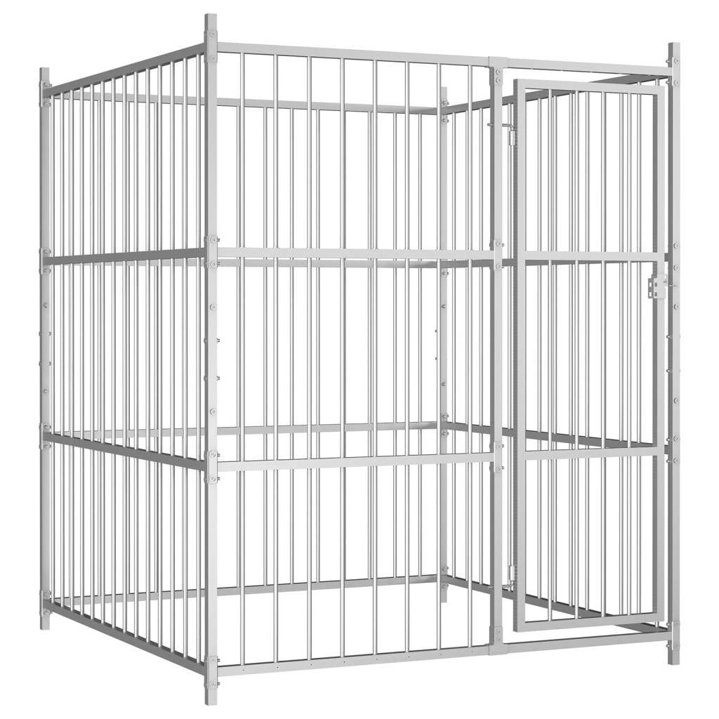 Chenil extérieur cage enclos parc 150 x 150 x 185 cm animaux chien d'extérieur pour chiens 185 cm