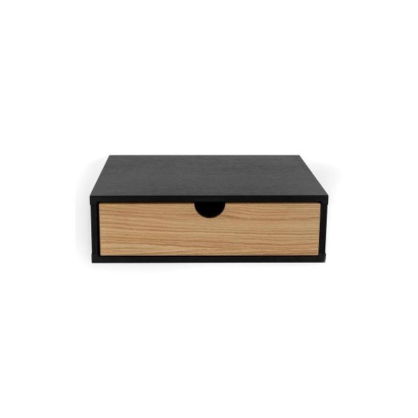 Chevet Mural Design en Bois «Tafar» 40cm Noir Chevet Mural Design en Bois «Tafar» 40cm Noir