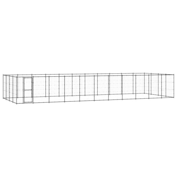Chenil extérieur cage enclos parc animaux chien d’extérieur pour chiens acier 53,24 m² Chenil extérieur cage enclos parc animaux chien d’extérieur pour chiens acier 53,24 m²