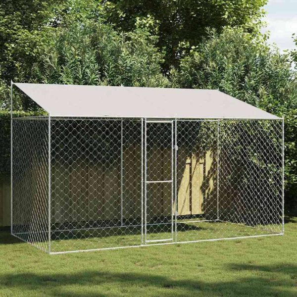 Chenil Extérieur avec Toit Acier Galvanisé pour Grand Chien 400x200cm – ComfortXL Outdoor Living Chenil Extérieur avec Toit Acier Galvanisé pour Grand Chien 400x200cm – ComfortXL Outdoor Living