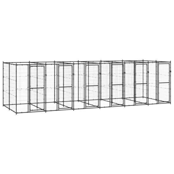 Chenil extérieur cage enclos parc animaux chien extérieur acier 14,52 m² Chenil extérieur cage enclos parc animaux chien extérieur acier 14,52 m²