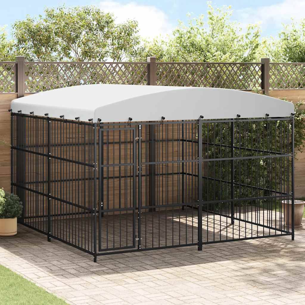Chenil extérieur avec toit 300x300x210 cm vidaXL 170895