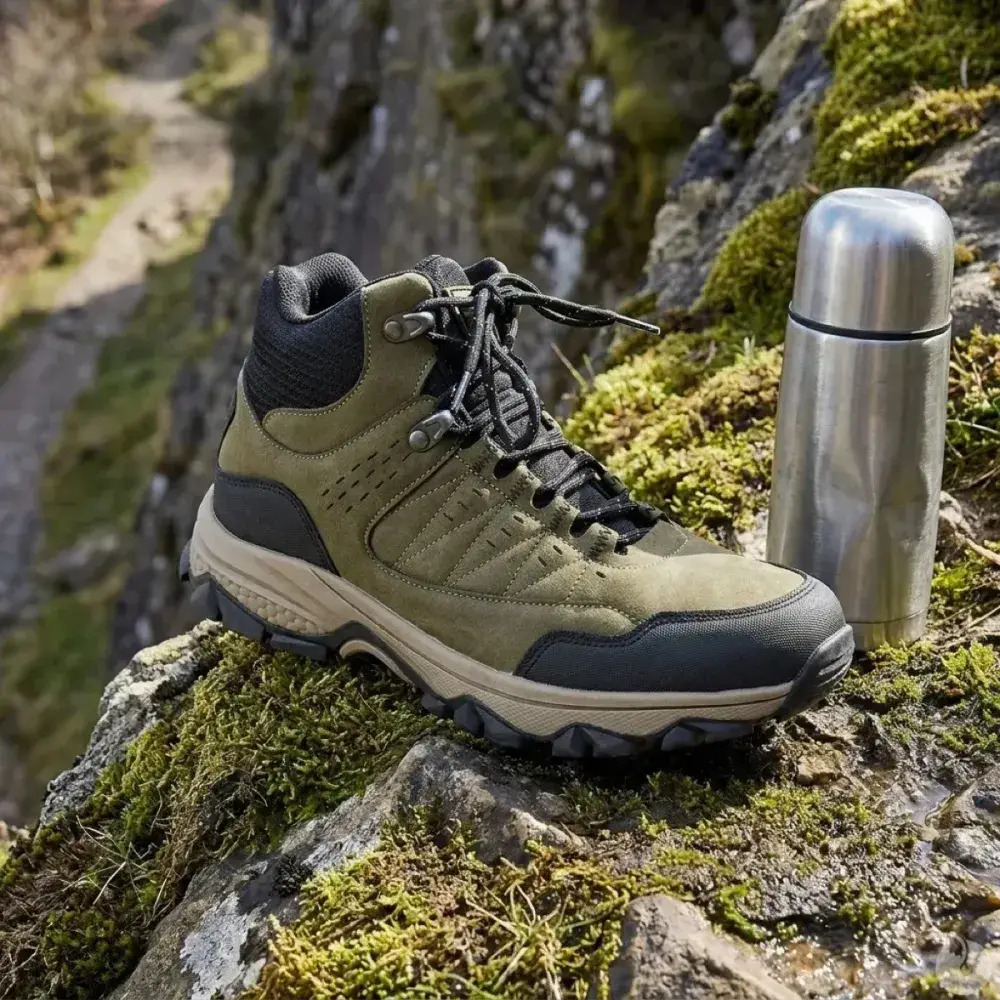 Chaussures de marche Indiana en PU et MESH kaki 39 à 46 Ducatillon