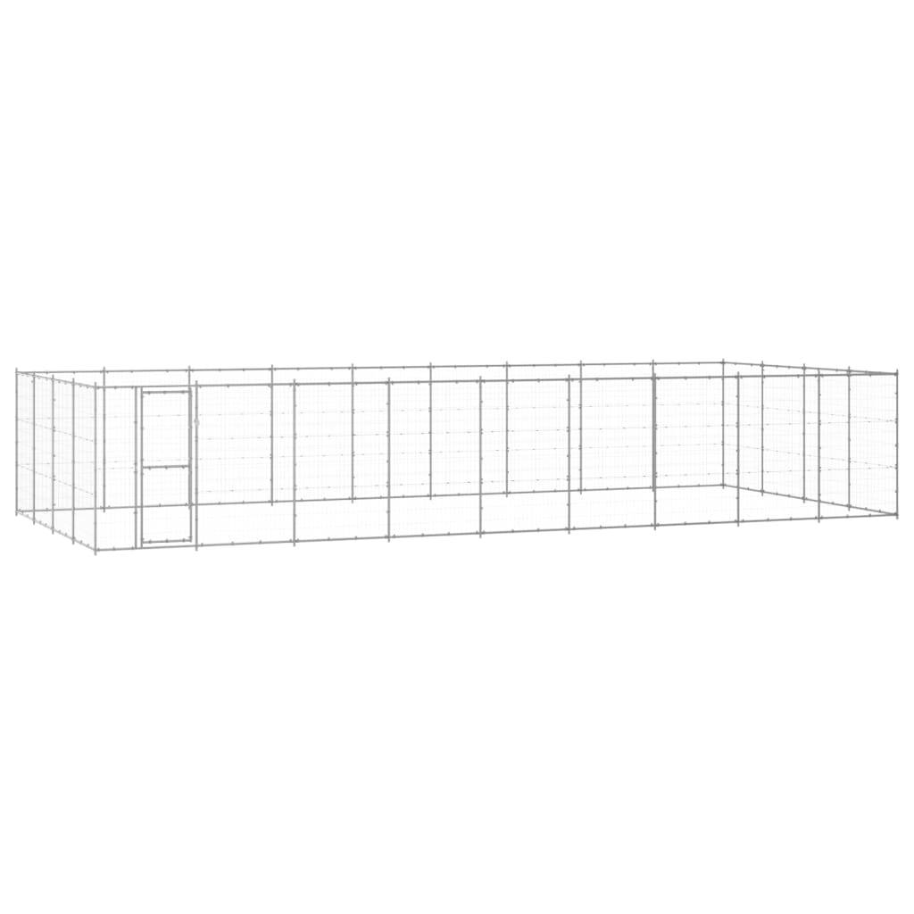 Chenil extérieur Acier galvanisé 43,56 m² vidaXL 3082321