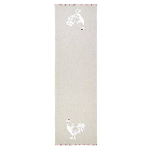 Chemin de table coq en coton – LOVELY CASA – Coton – Naturel