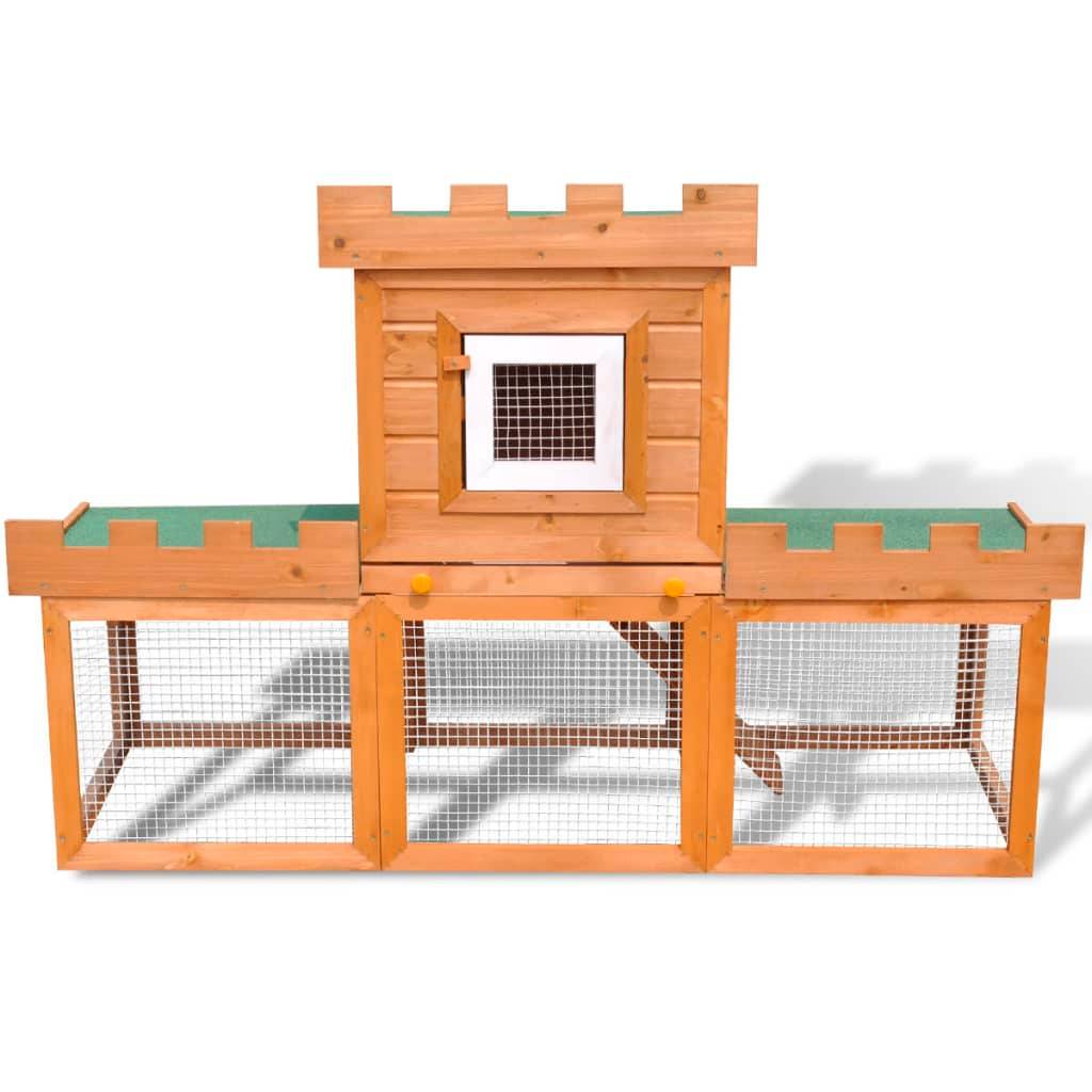 Clapier large d'extérieur - Cage d'extérieur avec 1 seule maison rj521