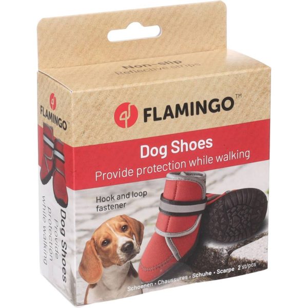Chaussures Kajan Rouge taille S, 7 x 5.8 cm. 2 pièces pour chien Chaussures Kajan Rouge taille S, 7 x 5.8 cm. 2 pièces pour chien