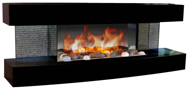 Cheminée électrique Murale Lounge Noire 120 cm Effet Flammes LED Chemin’Arte Cheminée électrique Murale Lounge Noire 120 cm Effet Flammes LED Chemin’Arte