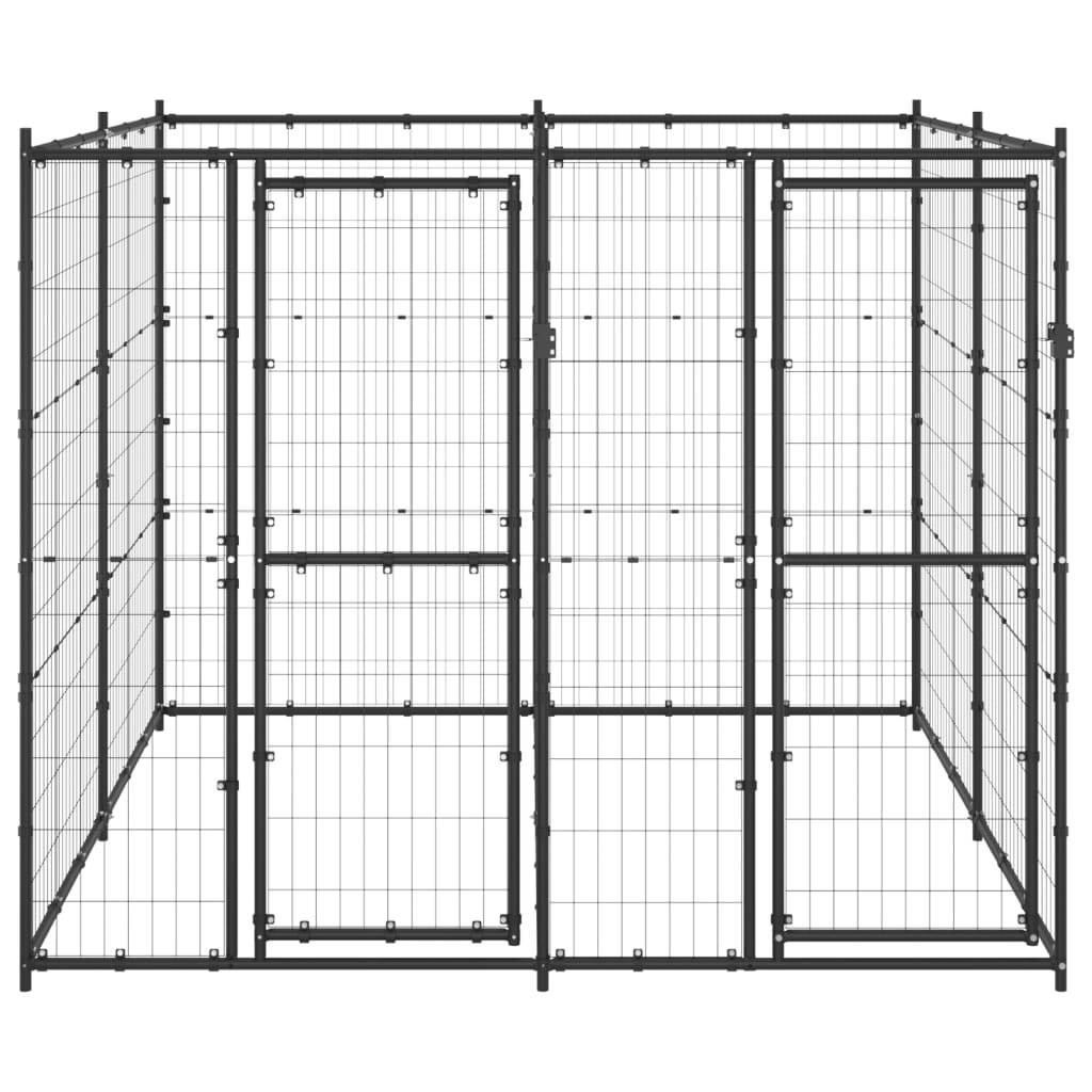 Chenil d'extérieur - Cage d'extérieur - Chenil de jardin pour chiens Acier 4,84 m²