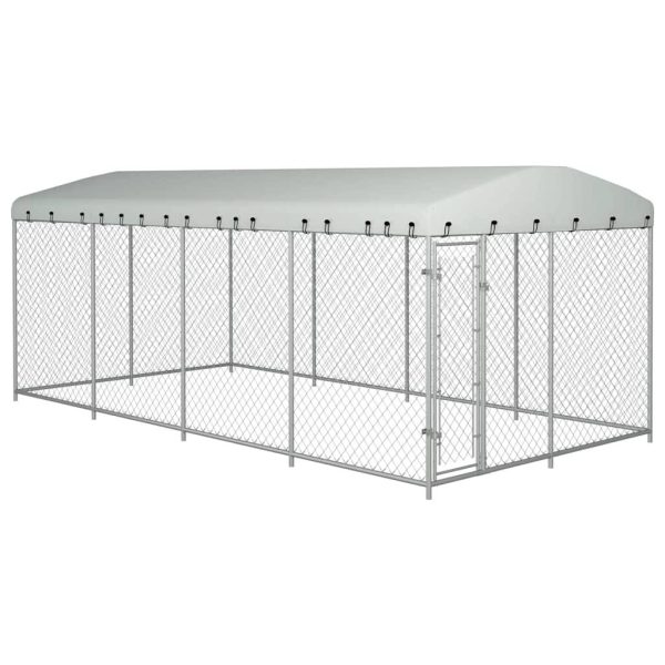 Chenil XXL avec toit pour chien en acier galvanisé 7,6×3,8×2,3 m – ComfortXL Outdoor Living Chenil XXL avec toit pour chien en acier galvanisé 7,6×3,8×2,3 m – ComfortXL Outdoor Living