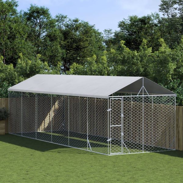 Chenil Extérieur Acier Galvanisé avec Toit de Protection pour Jardin 3x9x2,5 m – ComfortXL Outdoor Living Chenil Extérieur Acier Galvanisé avec Toit de Protection pour Jardin 3x9x2,5 m – ComfortXL Outdoor Living