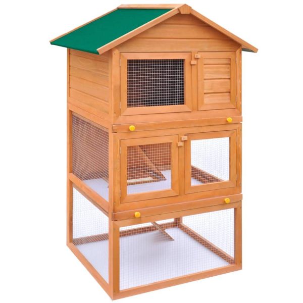 Clapier d’extérieur – Cage d’extérieur Enclos pour petits animaux 3 niveaux Bois rj518 Clapier d’extérieur – Cage d’extérieur Enclos pour petits animaux 3 niveaux Bois rj518