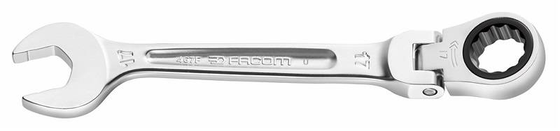 Clé mixte à cliquet articulée métrique diamètre 11mm longueur 141,5mm - FACOM - 467BF.11