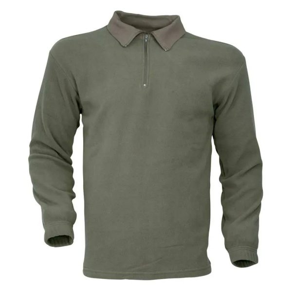 Chemise F1 Polaire Kaki 100% Polyester 220g/m² Col Zippé Chemise F1 Polaire Kaki 100% Polyester 220g/m² Col Zippé