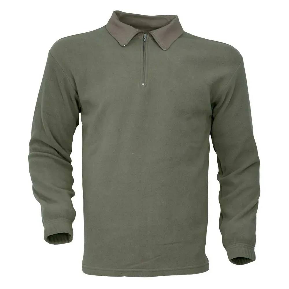 Chemise F1 Polaire Kaki 100% Polyester 220g/m² Col Zippé