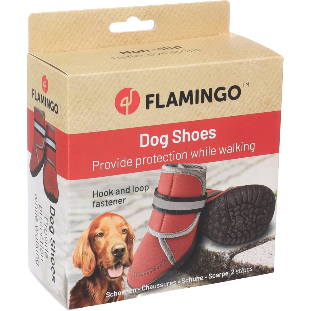 Chaussures Kajan Rouge L 8.7 x 7 cm. 2 pièces pour chien